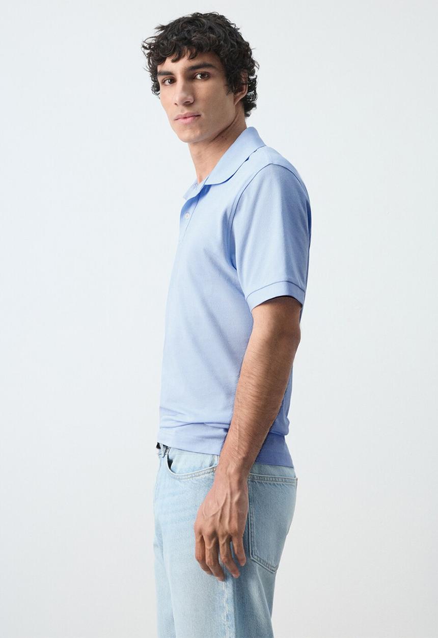 MANGO - Polo Shirt Rea - Sky-Blue