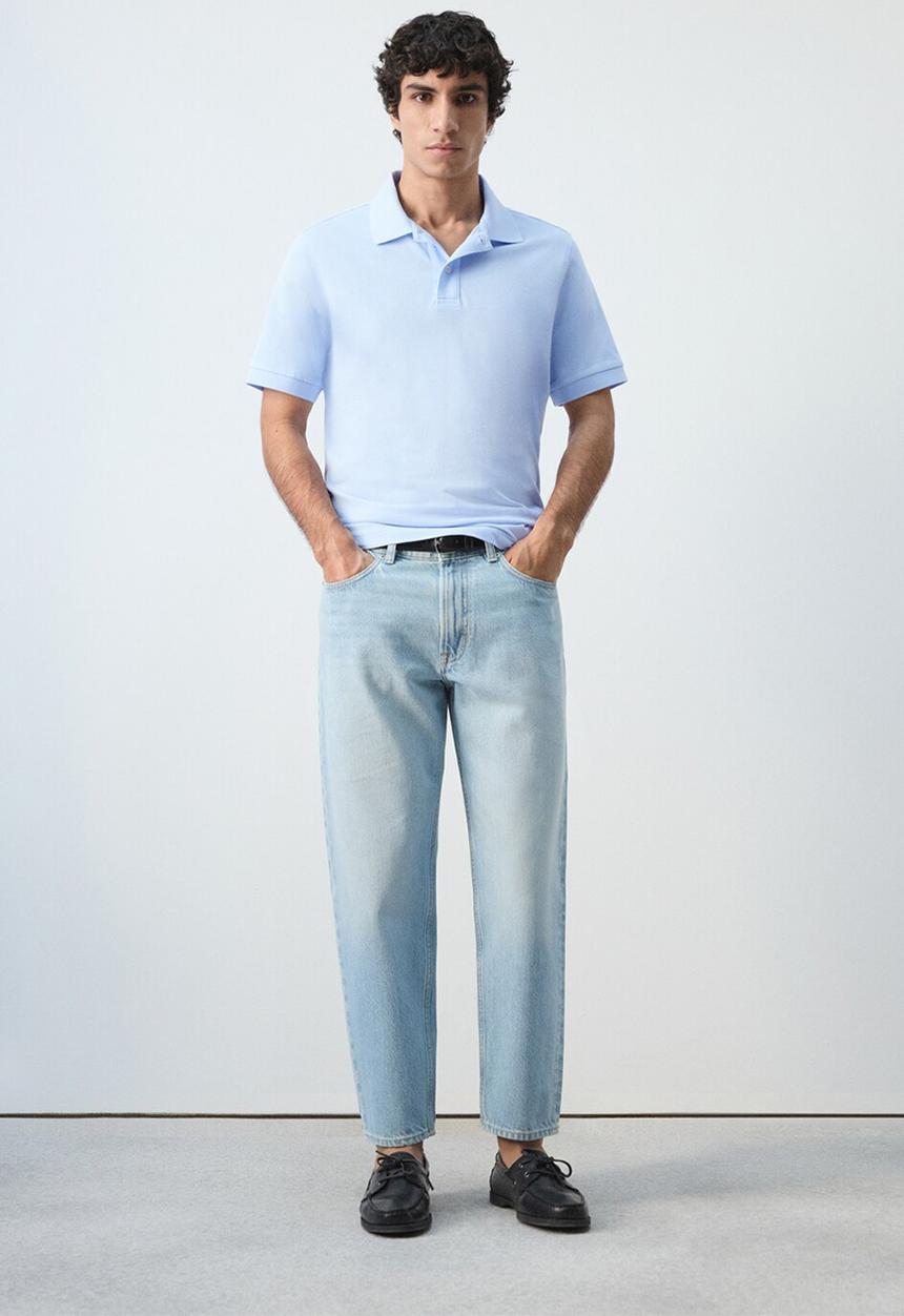 MANGO - Polo Shirt Rea - Sky-Blue