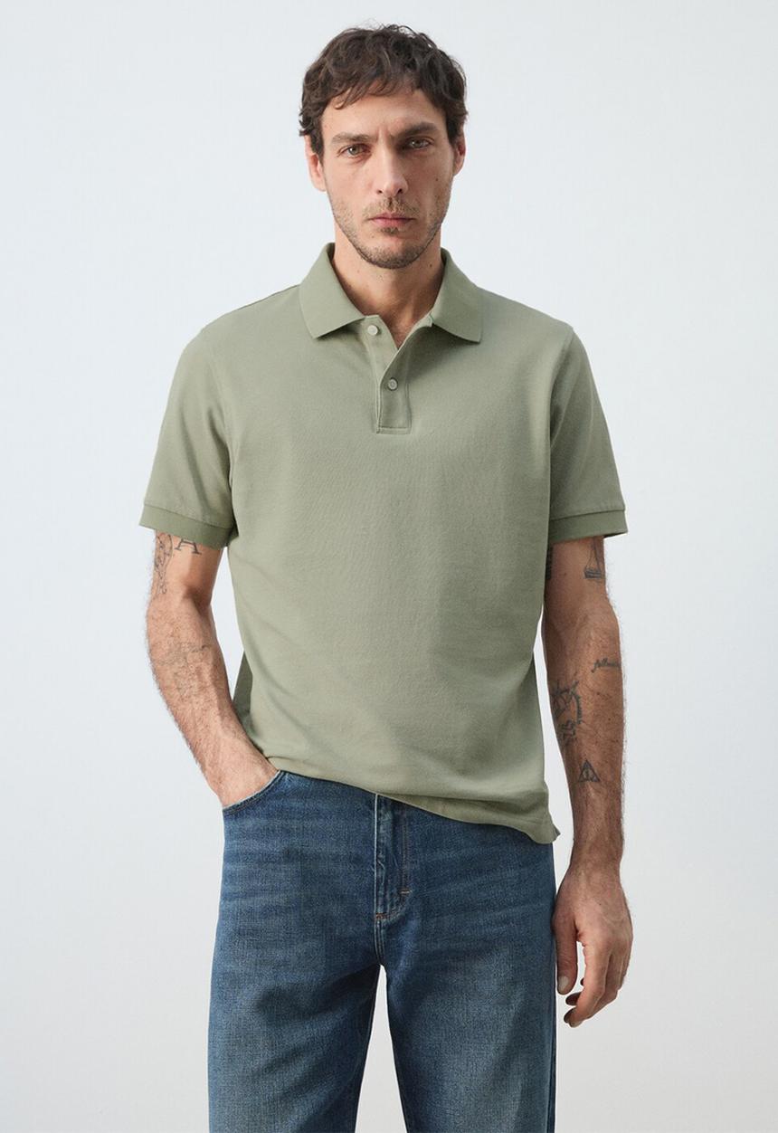 MANGO - Polo Shirt Rea - Pastel Green