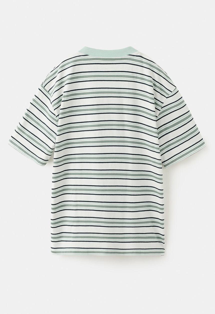 MANGO - T-Shirt MSTRIPE - Turquoise / Aqua