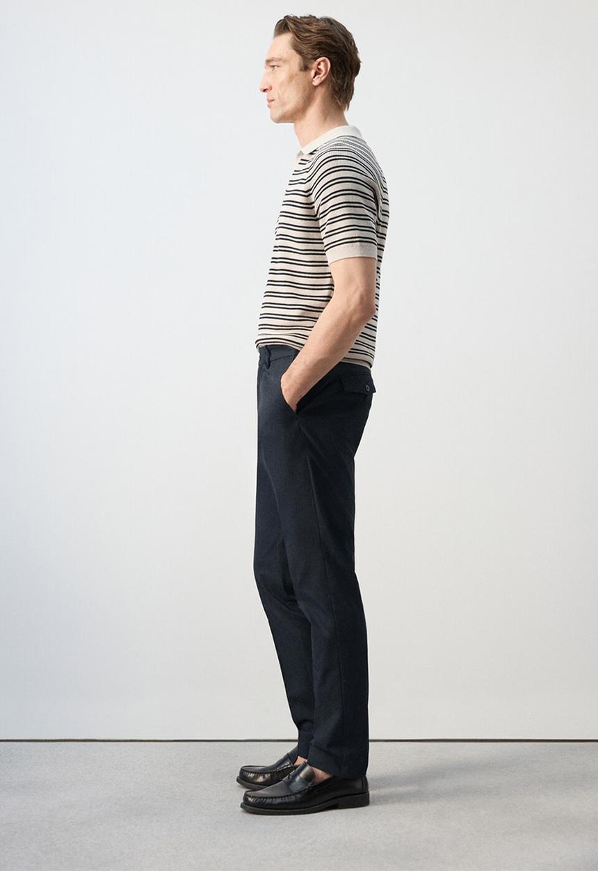 MANGO - Trousers Gaspar - Navy