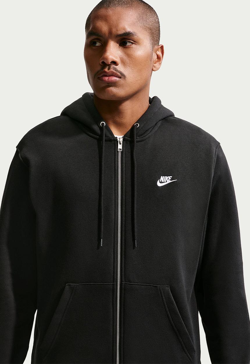 Nike - NSW Club BB Full Zip Hoodie  - Black