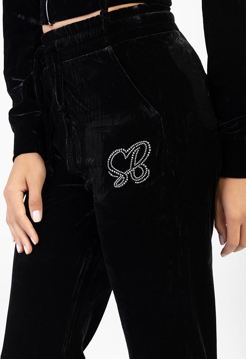 SISSY BOY - Juicy Velour Athleisure Tracksuit Pants - Black