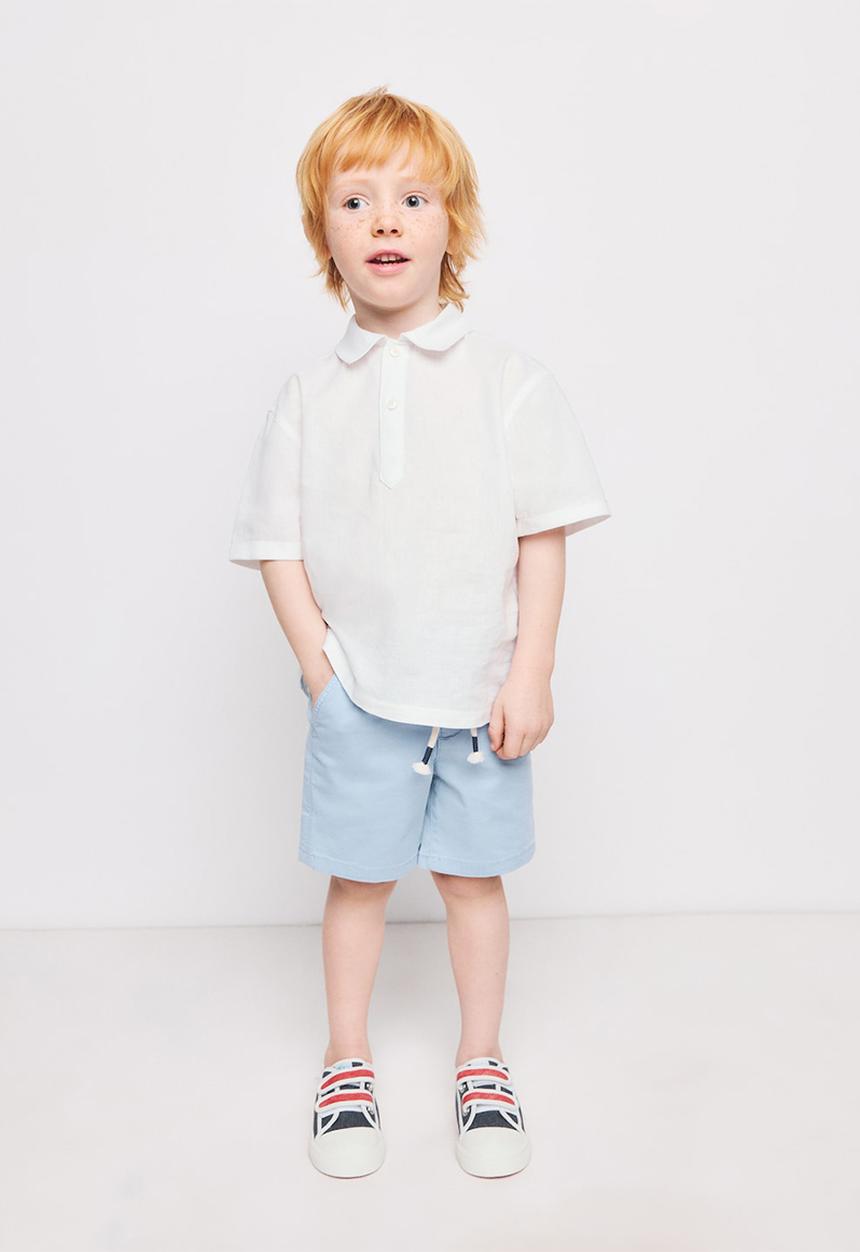 MANGO - Bermudas ALGARVE - Light/Pastel Blue