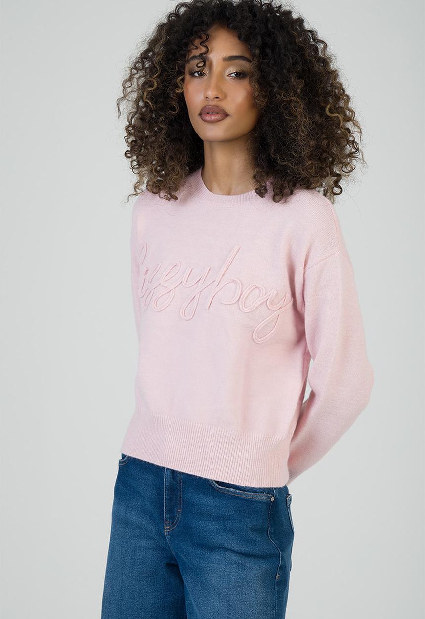 SISSY BOY - Forever Young Knit Sweater - Pale Pink