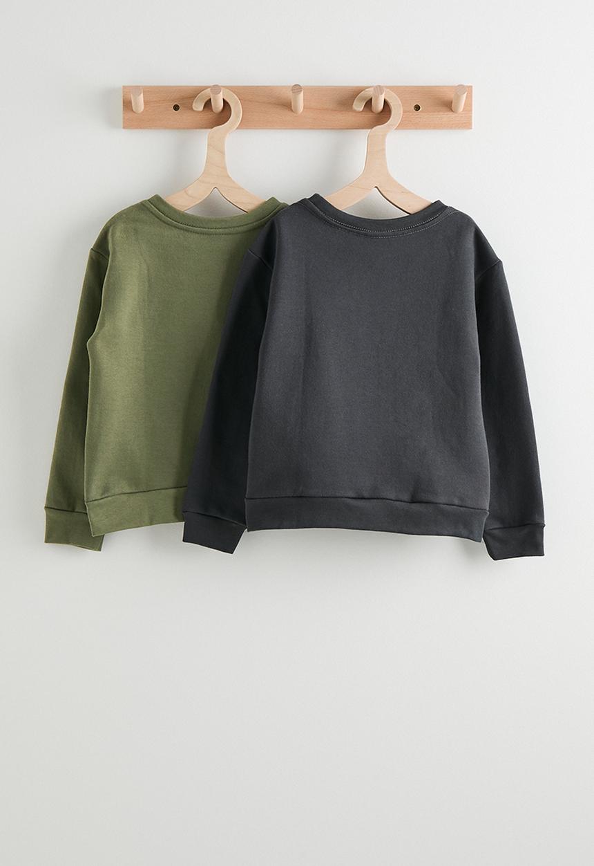 Pop Candy - 2 pack sweatshirt - olive/charcoal
