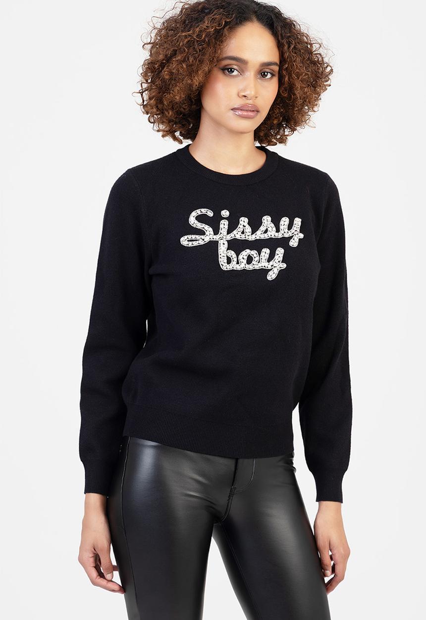 SISSY BOY - Walk Away Knit Jersey With Bling Branding - Black