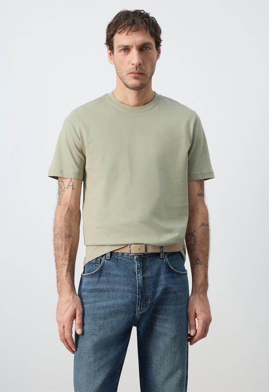 MANGO - T-Shirt Cherlo - Pastel Green