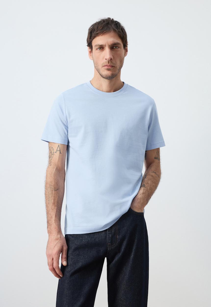 MANGO - T-Shirt Cherlo - Sky-Blue