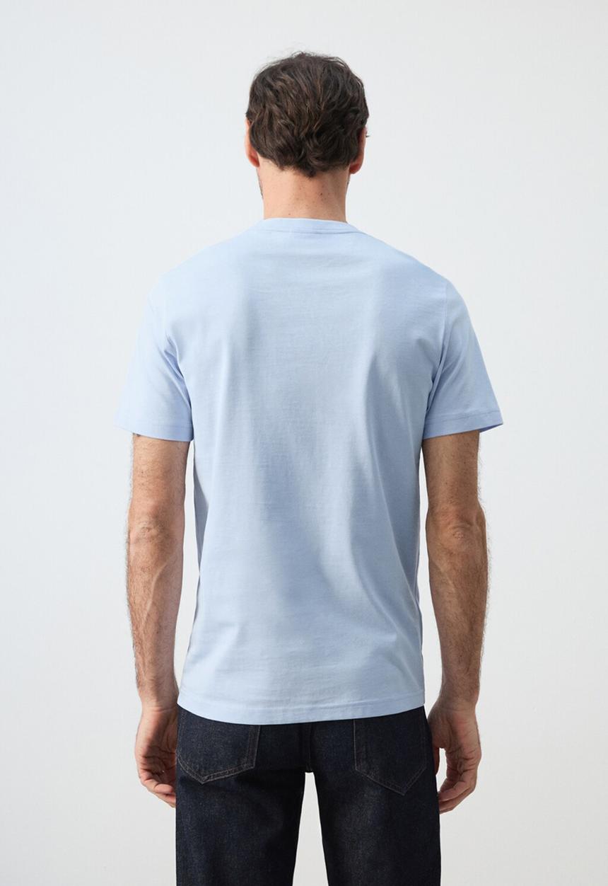 MANGO - T-Shirt Cherlo - Sky-Blue