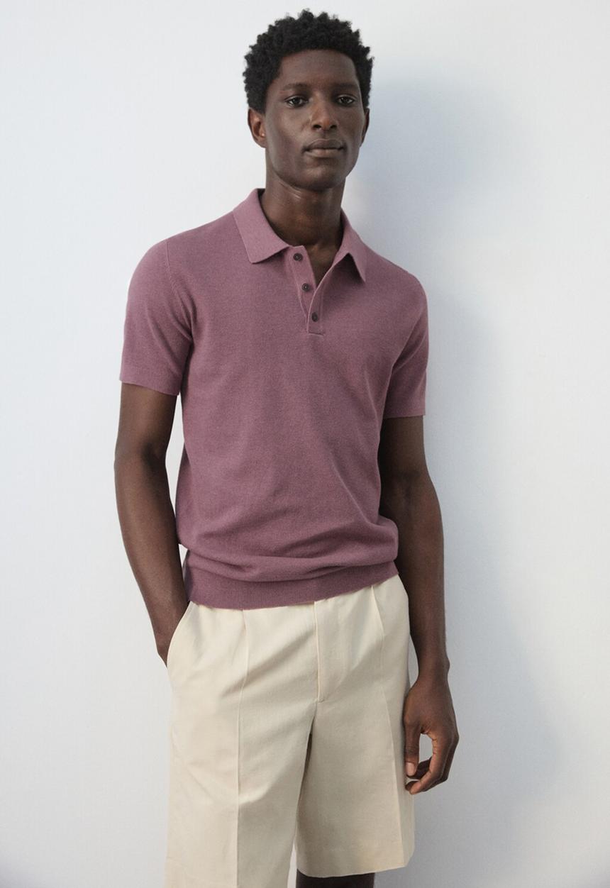 MANGO - Polo Shirt Andrew - Dark Purple