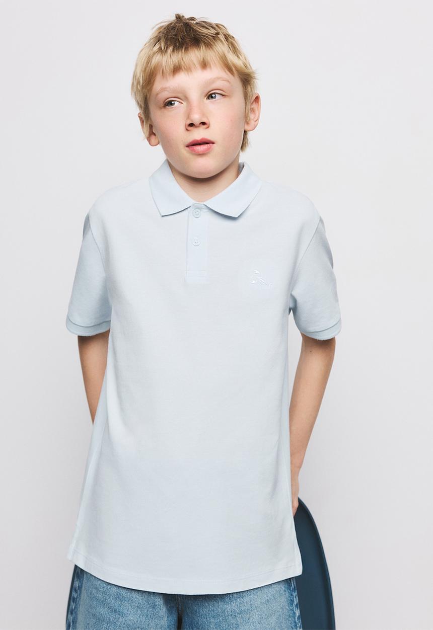 MANGO - Poloshirt JAVIER - Light/Pastel Blue