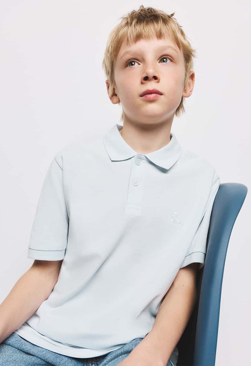 MANGO - Poloshirt JAVIER - Light/Pastel Blue