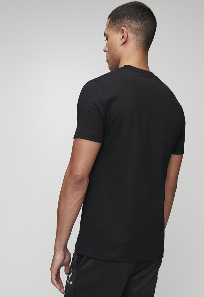 POLO - Damoyi Sport Short sleeve Flock Tee - Black