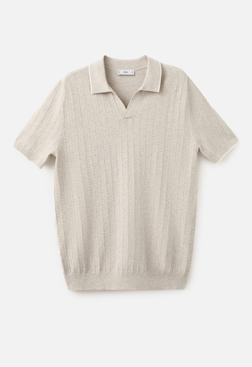 MANGO - Polo Shirt Tip - Sand