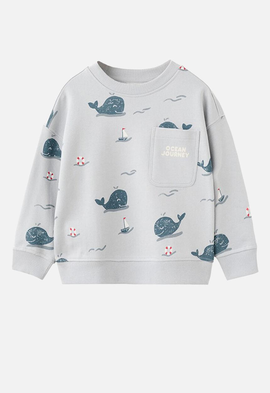 MANGO - Sweatshirt Fseaaop - Light/Pastel Blue