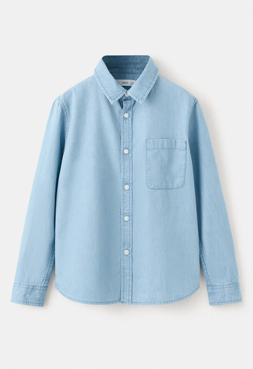 MANGO - Shirt Pacific - Open Blue