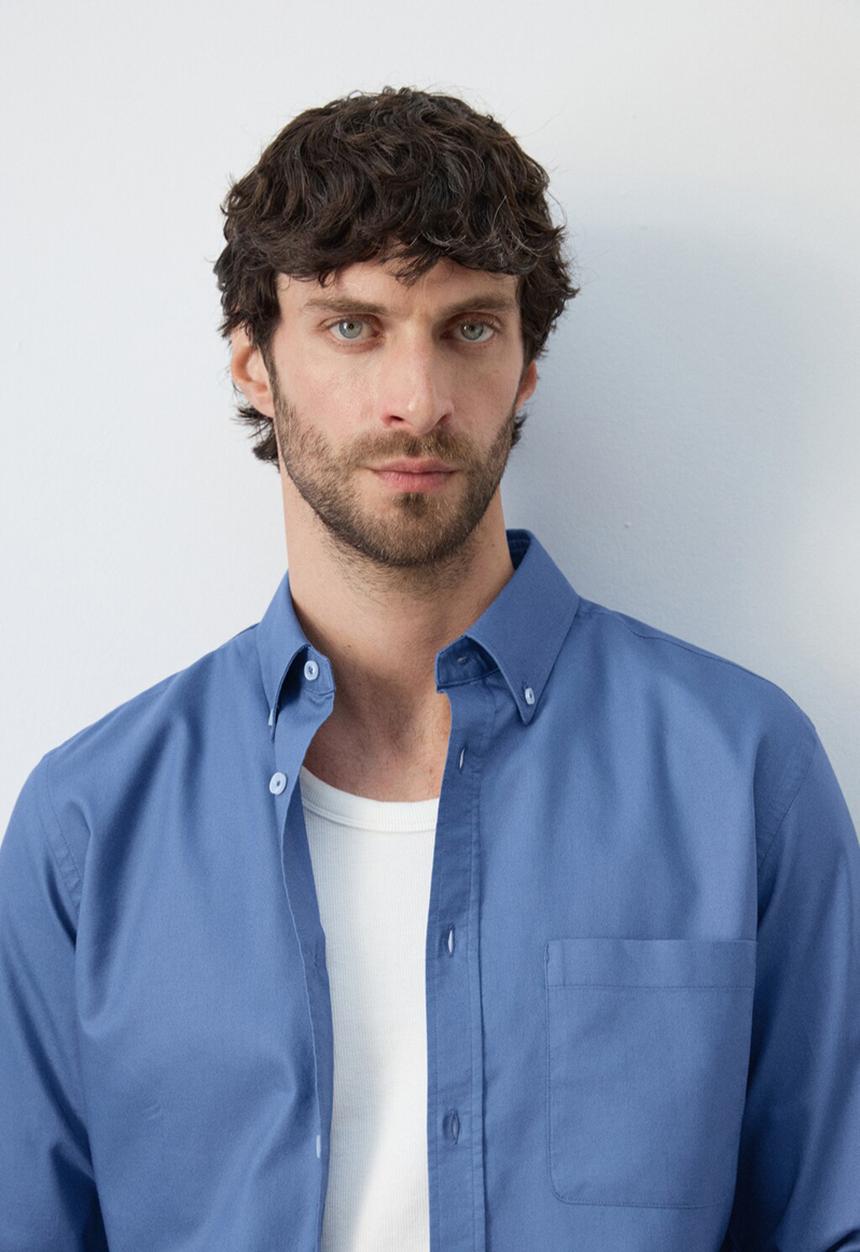 MANGO - Shirt Oxli - Medium Blue
