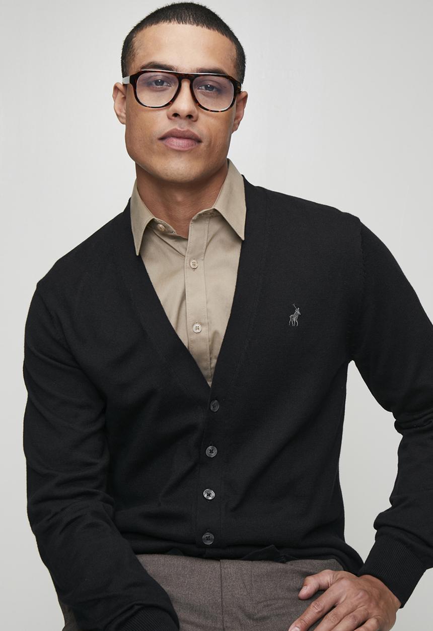 POLO - Maxon Plain Cardigan - Black