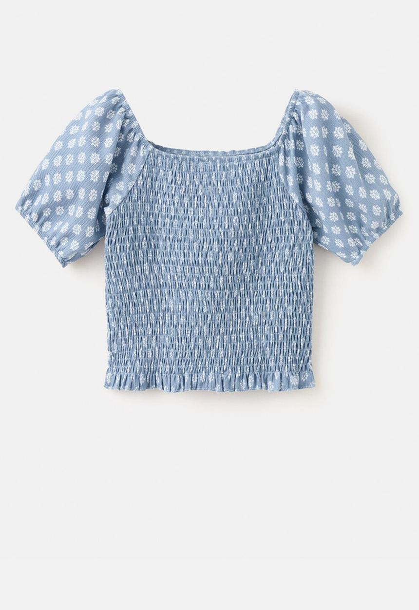 MANGO - T-Shirt SELLOSET - Medium Blue
