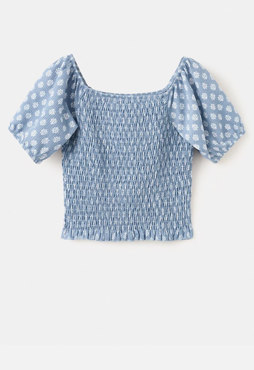 MANGO - T-Shirt SELLOSET - Medium Blue