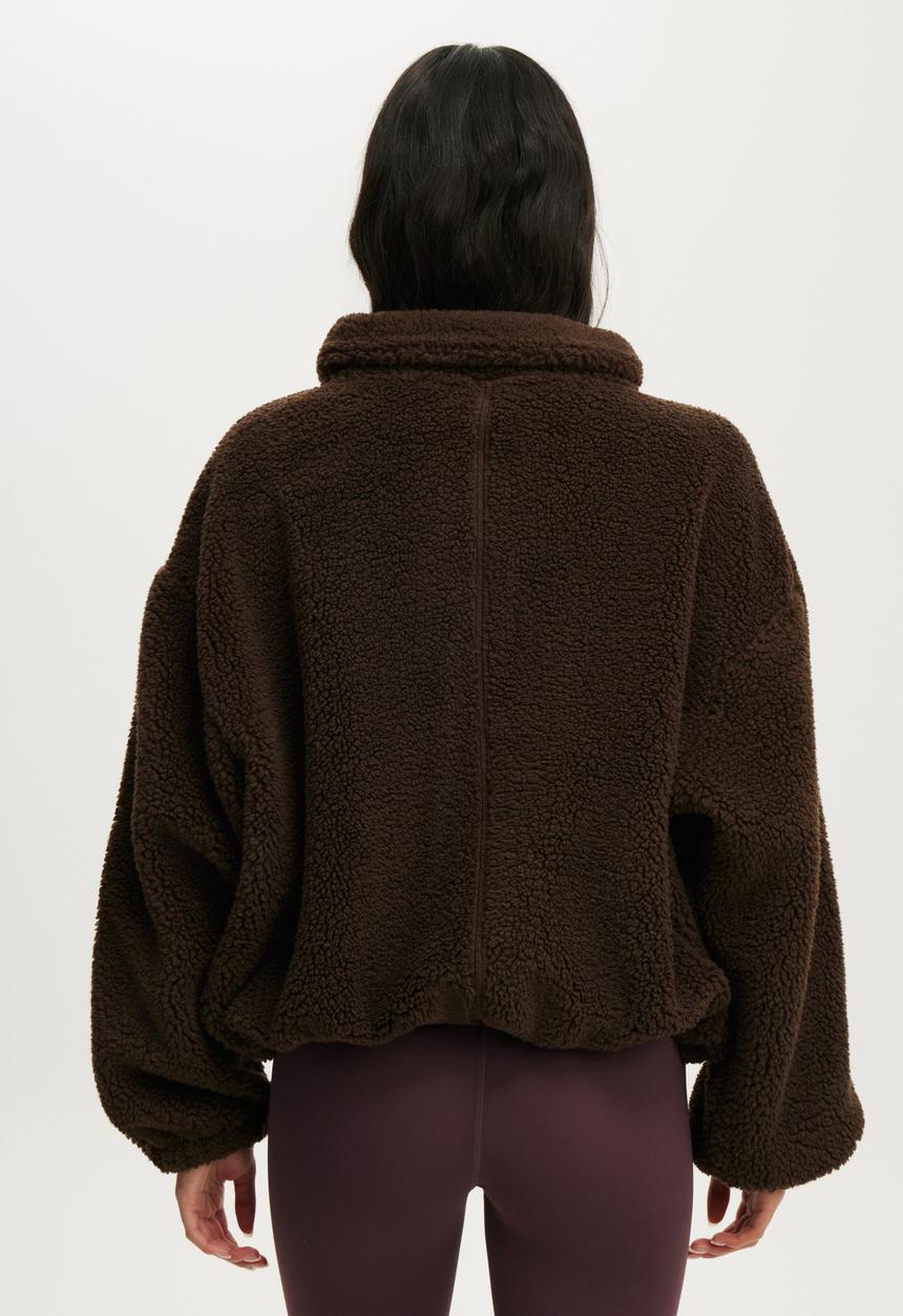 Cotton On - Trail Sherpa Jacket - French Roast