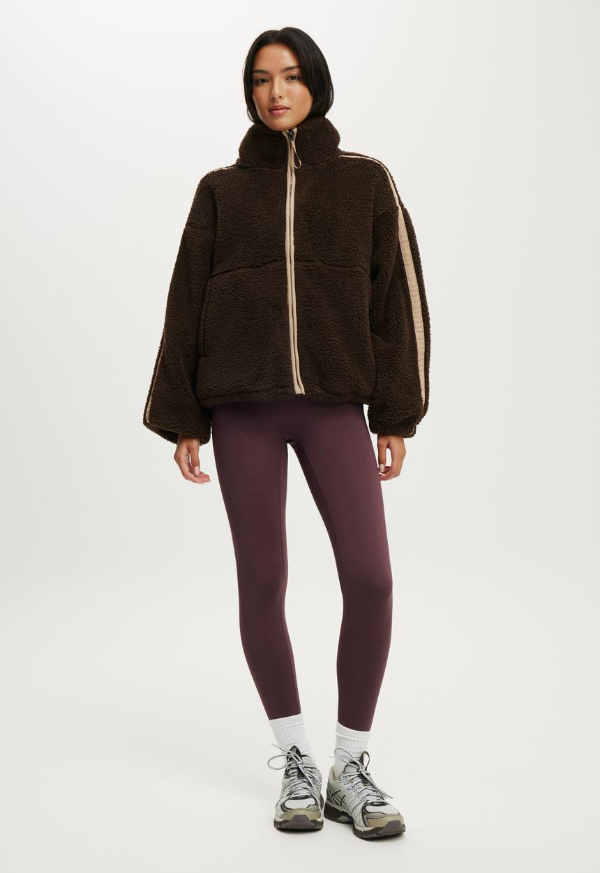 Cotton On - Trail Sherpa Jacket - French Roast