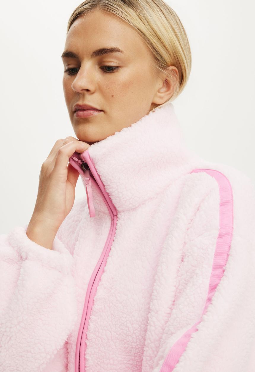 Cotton On - Trail Sherpa Jacket - Cherry Dream