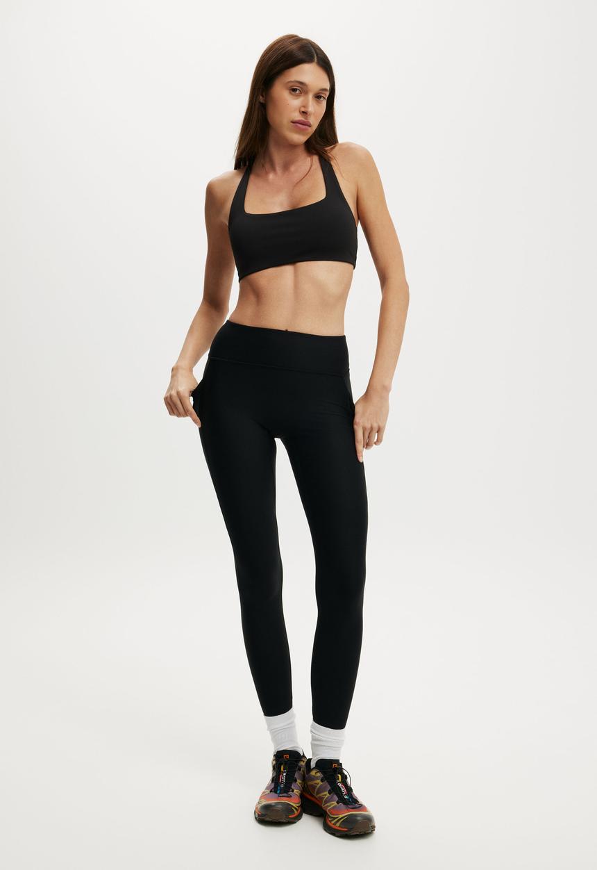 Cotton On - Fleece Lined Active Full Length Tight - Black