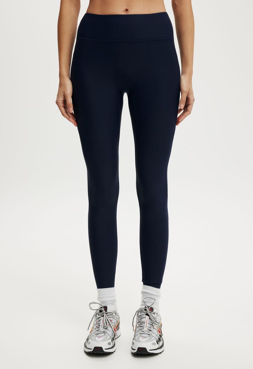 Cotton On - Fleece Lined Active Full Length Tight - Prep Sport Navy