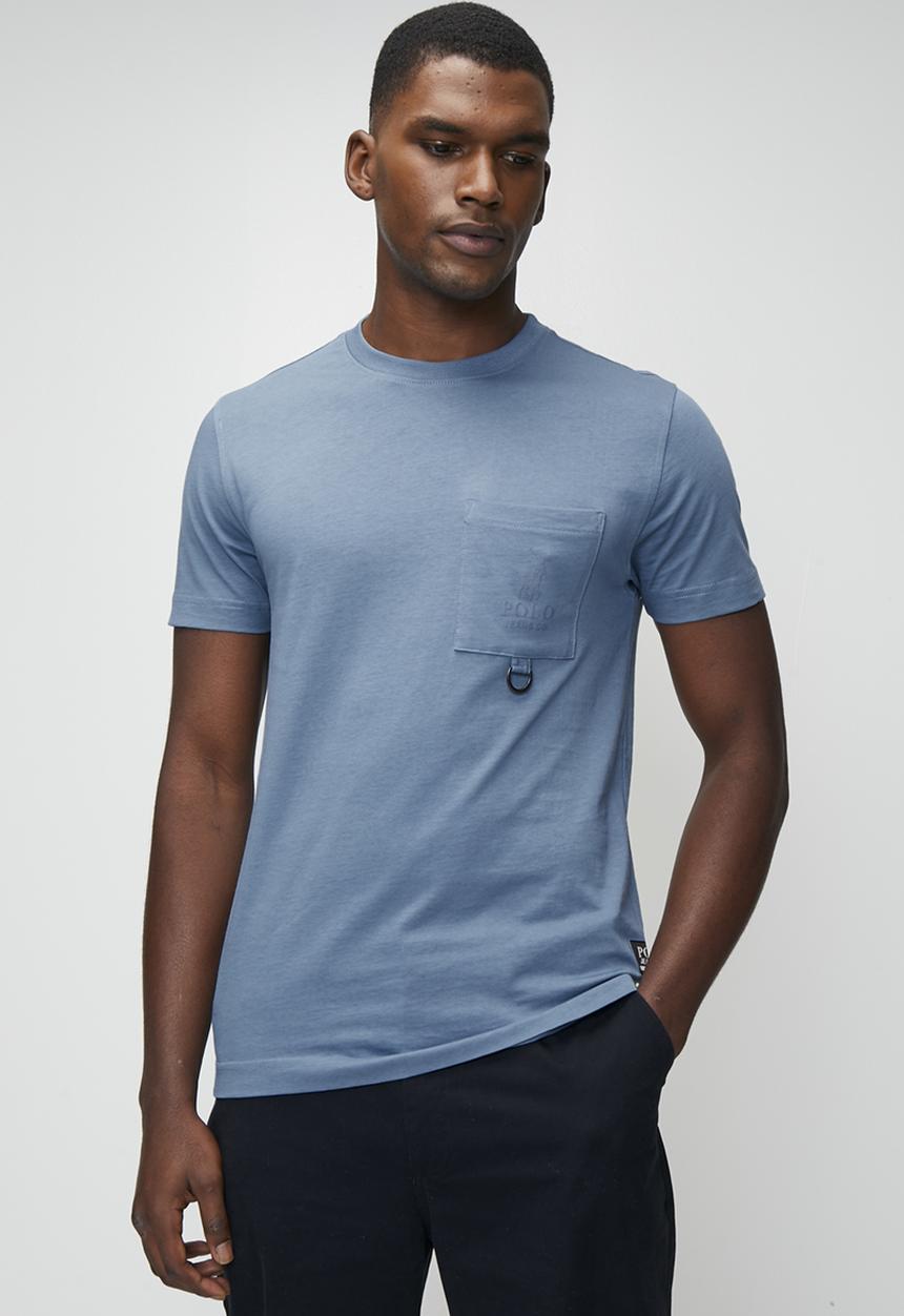 POLO - Sthembiso Pjc Ss Pocket Tee - Blue