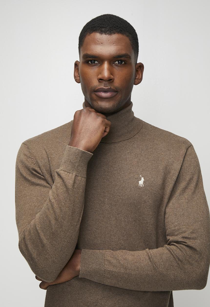 POLO - Bradley Roll Neck Ls Knitwear  - Taupe