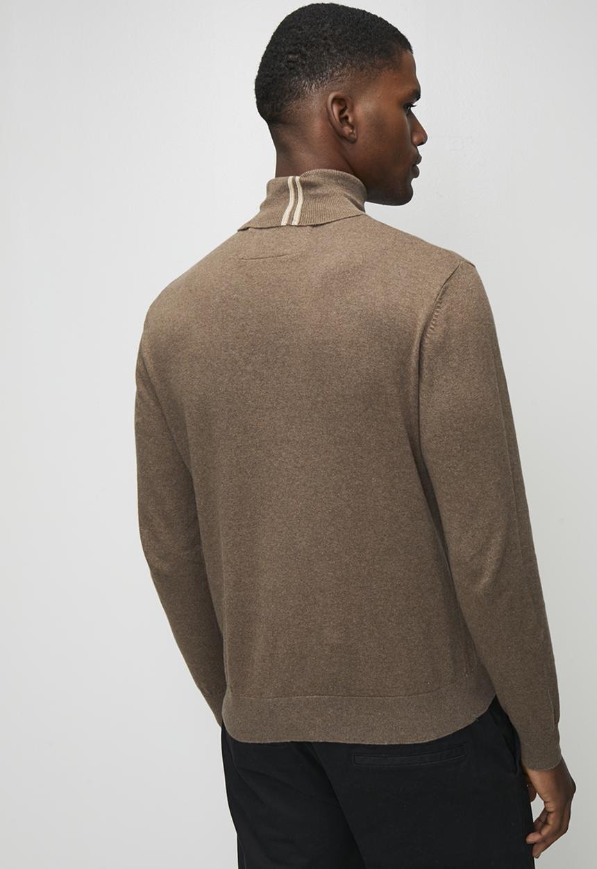 POLO - Bradley Roll Neck Ls Knitwear  - Taupe