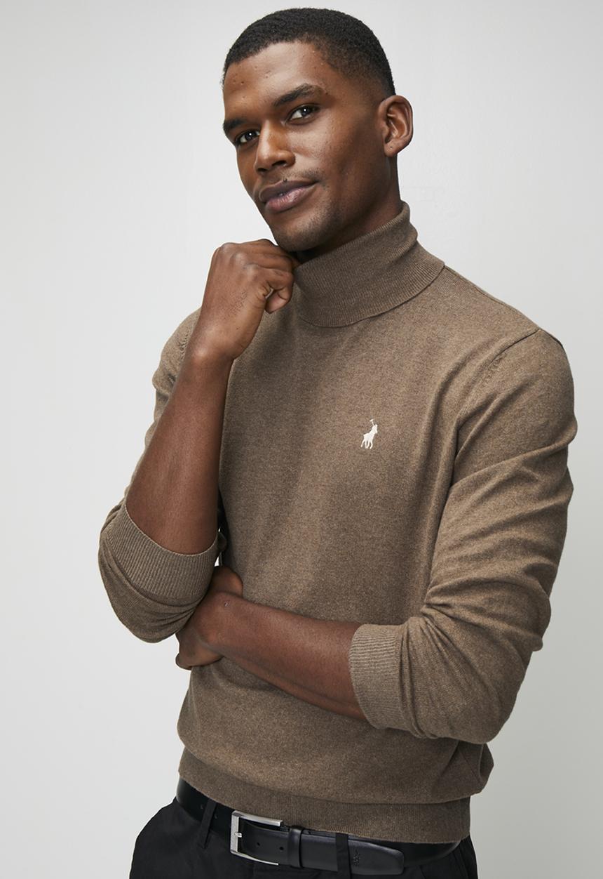 POLO - Bradley Roll Neck Ls Knitwear  - Taupe