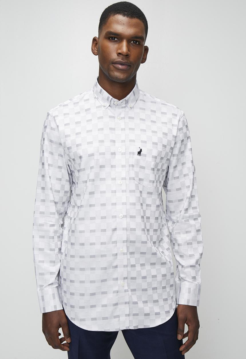 POLO - Torres Ls Check Shirt - White