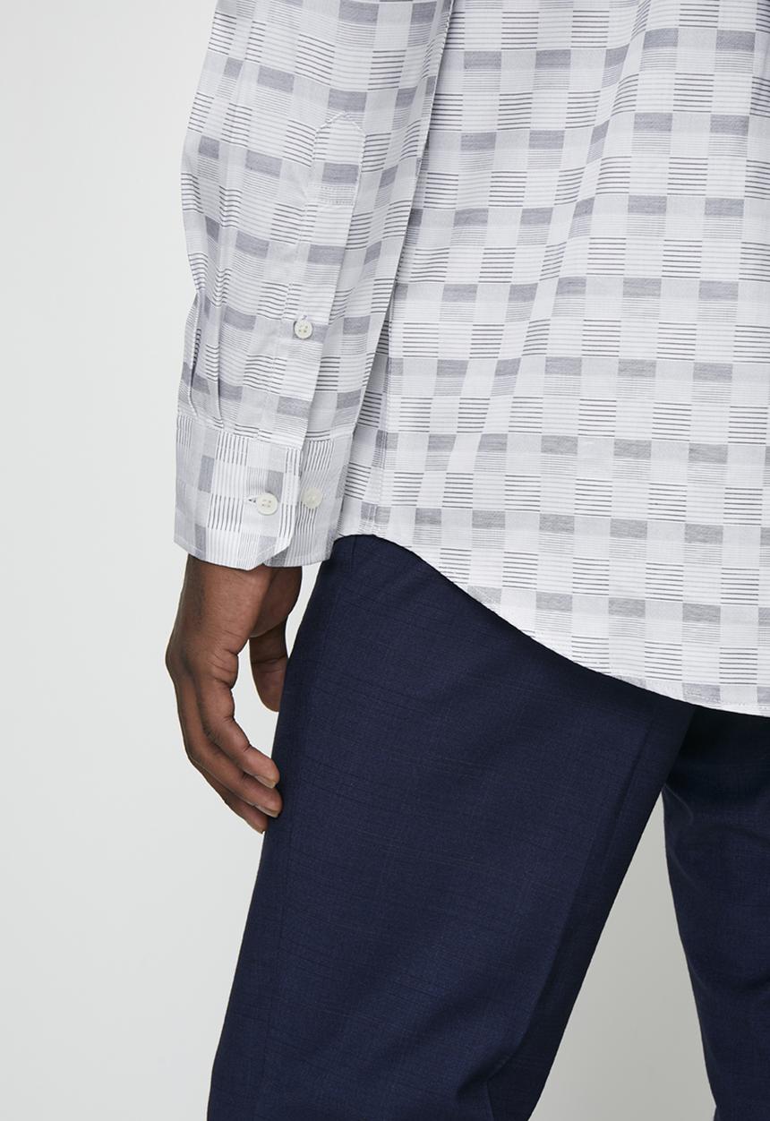 POLO - Torres Ls Check Shirt - White