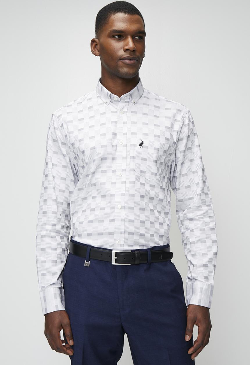 POLO - Torres Ls Check Shirt - White