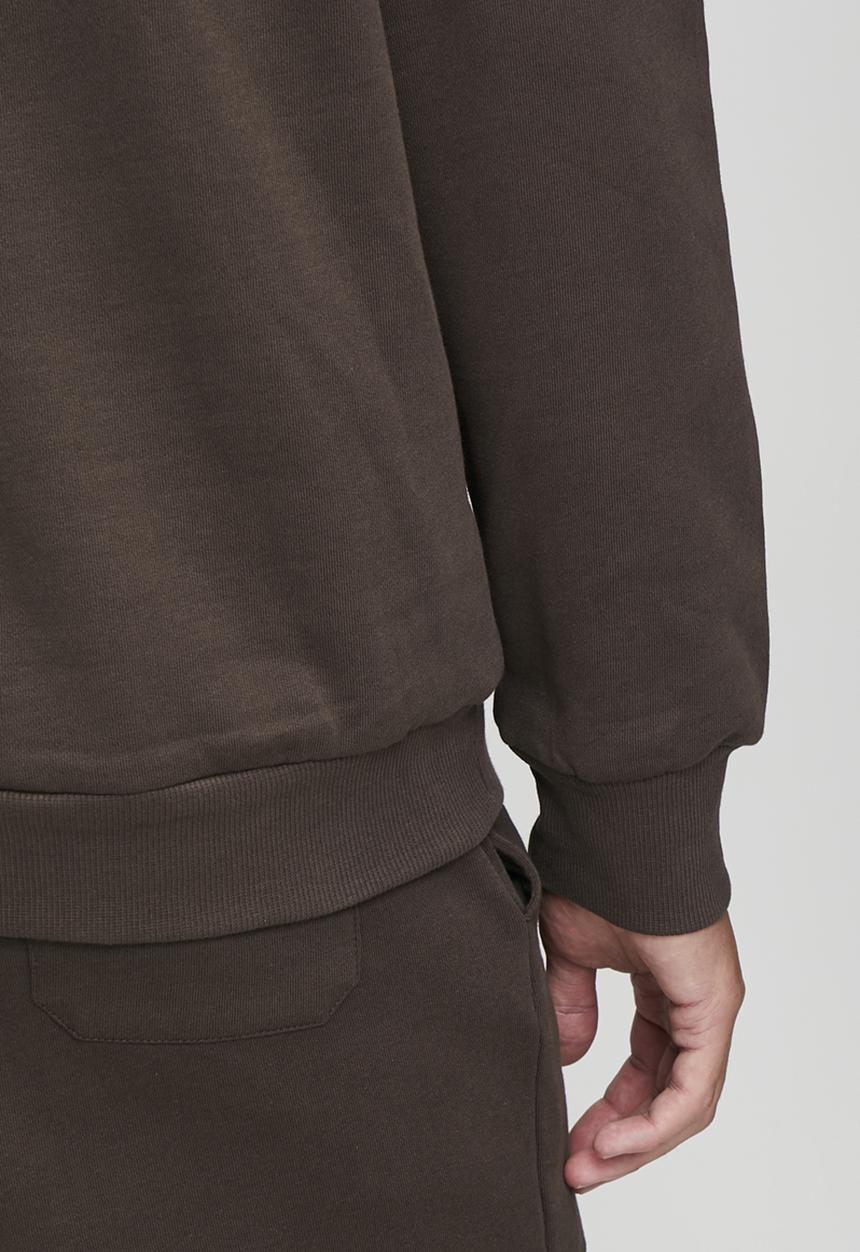 POLO - Aakil Essential Fleece Sweater - Dark Brown
