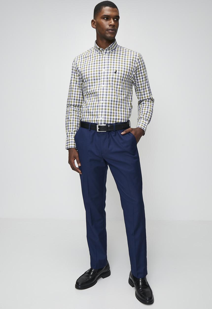 POLO - Wilson Ls Gingham Check Shirt - Fatigue