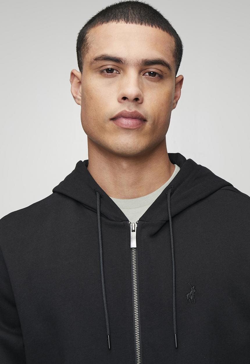 POLO - Aakilhd Essential Fleece Hoodie - Black