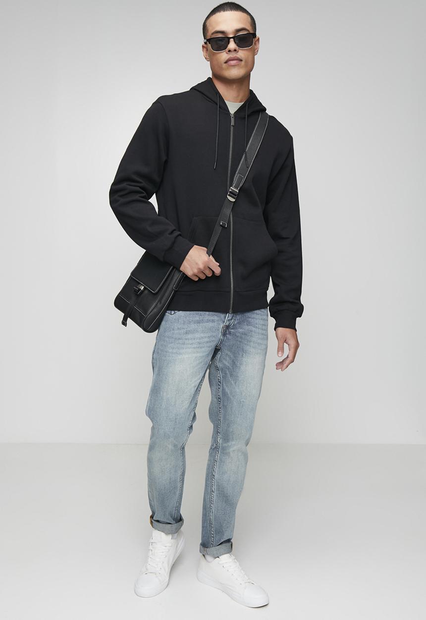 POLO - Aakilhd Essential Fleece Hoodie - Black
