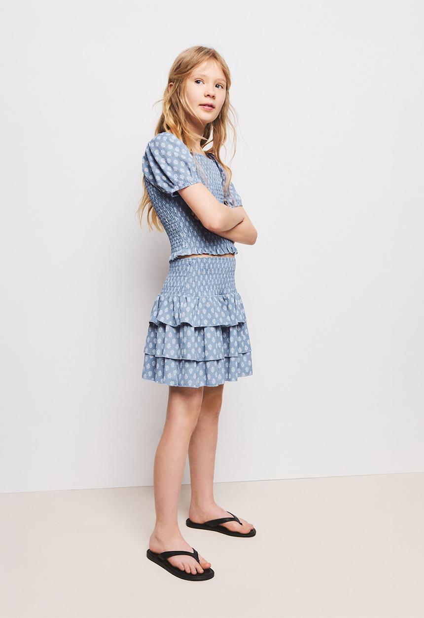 MANGO - Skirt SELLOSET - Medium Blue