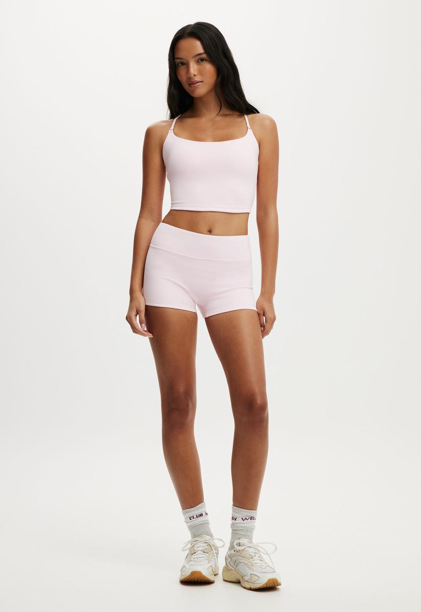 Cotton On - Ultra Soft Cropped Twist Back Tank - Cherry Dream