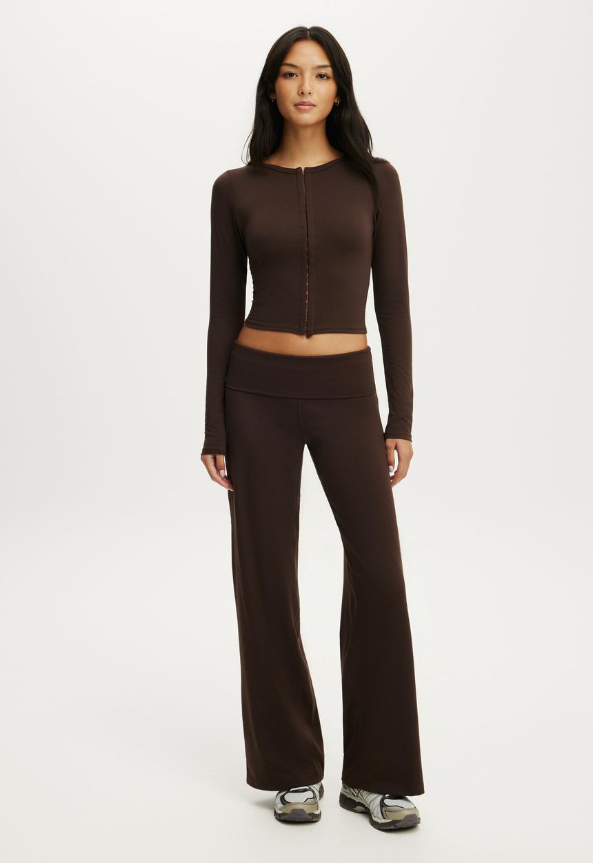 Cotton On - Ultra Soft Corset Long Sleeve - French Roast