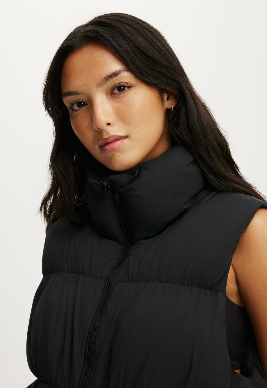 Cotton On - The Mother Puffer Vest - Black
