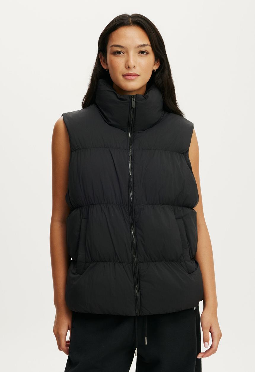 The Mother Puffer Vest - Black