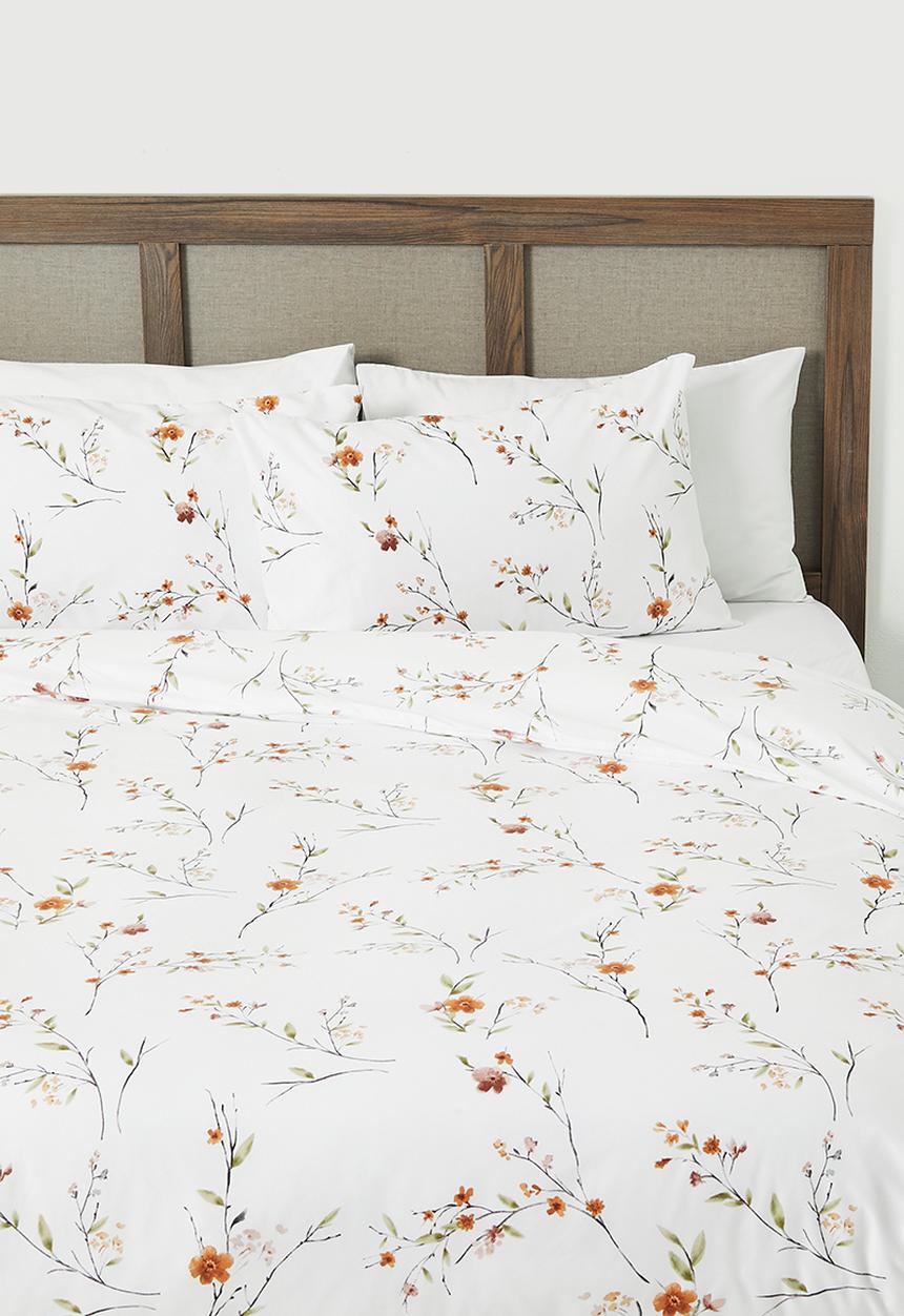 Sixth Floor - Saidy Floral Super Soft Duvet Cover - white