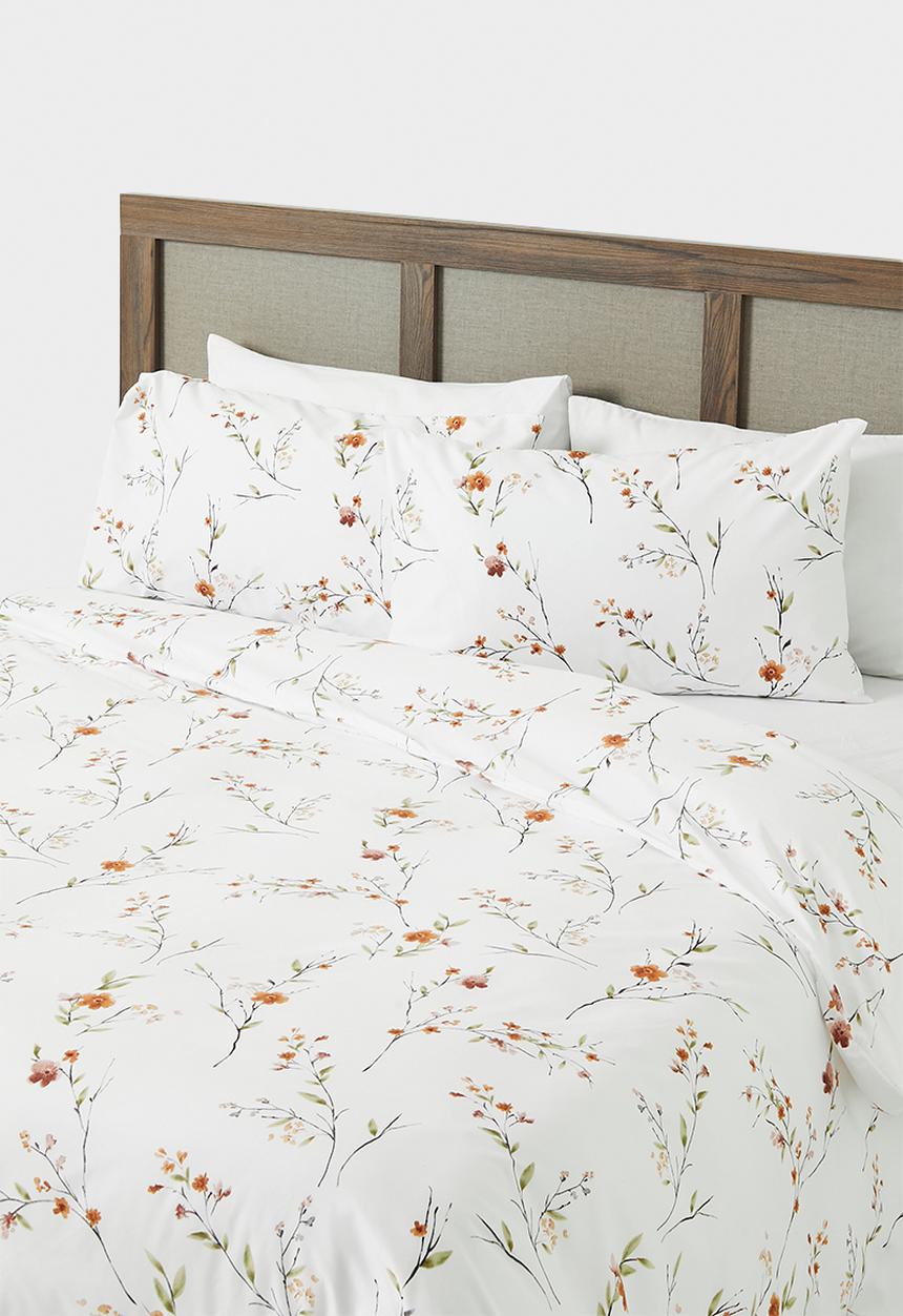 Sixth Floor - Saidy Floral Super Soft Duvet Cover - white