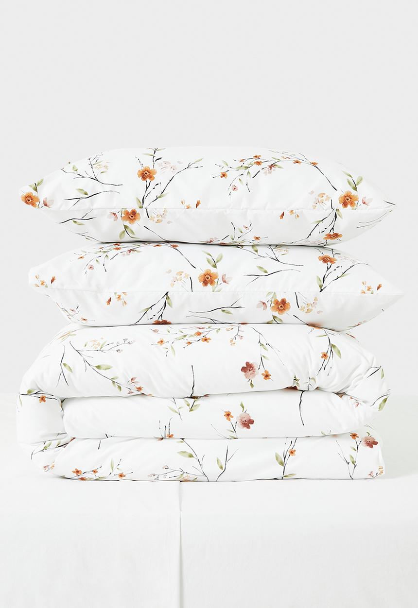 Sixth Floor - Saidy Floral Super Soft Duvet Cover - white