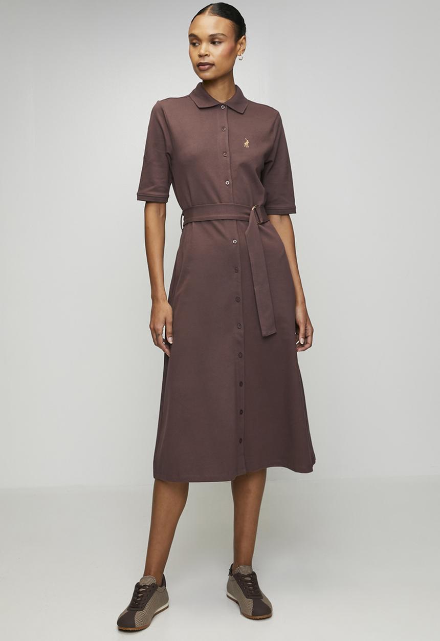 POLO - Wmn Elizabeth Flare Short sleeve Golfer Dress - Huckelberry